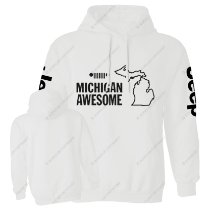 Michigan Awesome Map Of America Jp Casual Hoodie