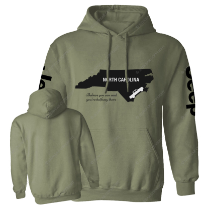 North Carolina State Borders Shape Jp Casual Hoodie