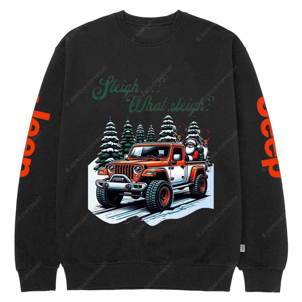 Gladiator Sleigh What Sleigh Christmas Santa Claus Jp Crew Neck Sweatshirt