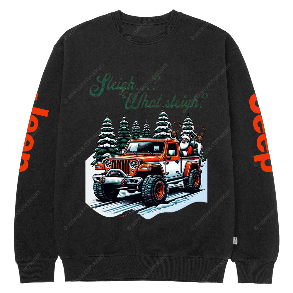 Gladiator Sleigh What Sleigh Christmas Santa Claus Jp Crew Neck Sweatshirt