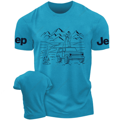 Photographer Standing On The Car Taking Pictures Jp T-Shirt