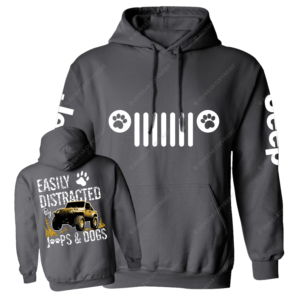 Easily Distracted By Car And Dogs Jp Casual Hoodie
