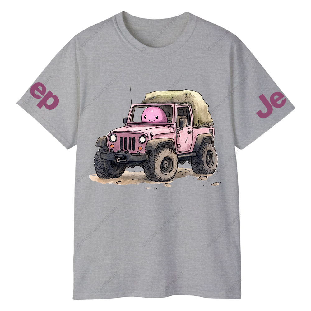 Cartoon Image Of A Pink With A Pink Piggy Bank Jp T-Shirt