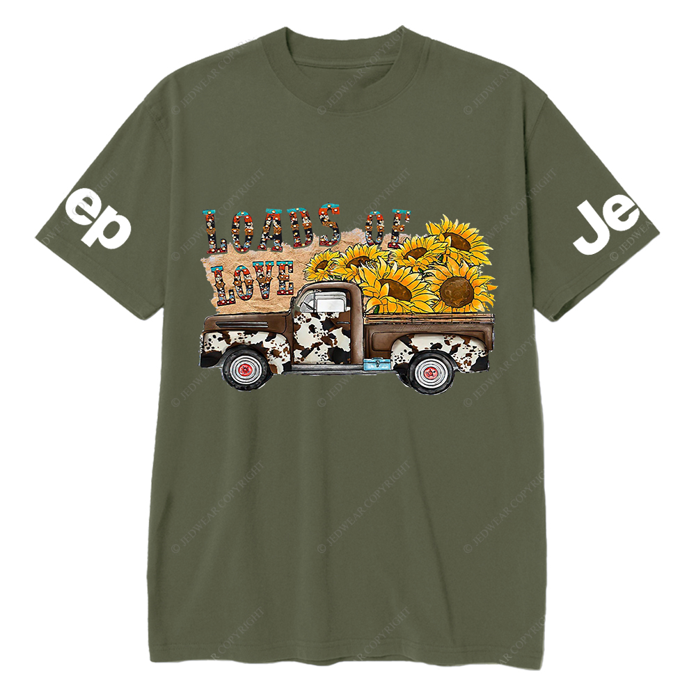 Gladiator Truck Loads Of Love Sunflower Jp T-Shirt