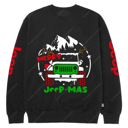 Merry Christmas Mountain Snow Jp Crew Neck Sweatshirt