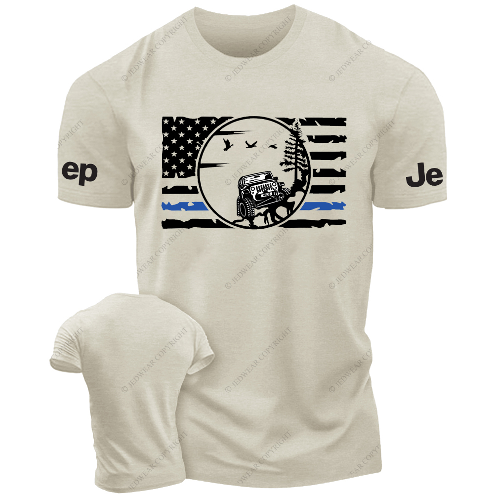 American Flag Dove Of Peace Trees JP T-Shirt