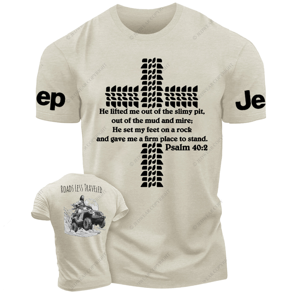 Religion Cross Jesus Bible Wheelmarks Psalm Jp T-Shirt
