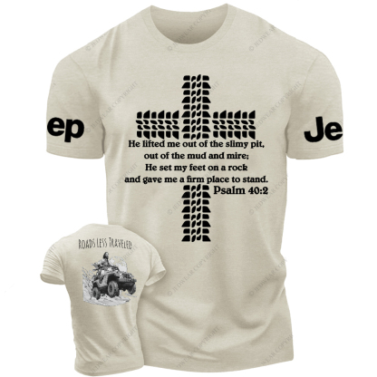 Religion Cross Jesus Bible Wheelmarks Psalm Jp T-Shirt