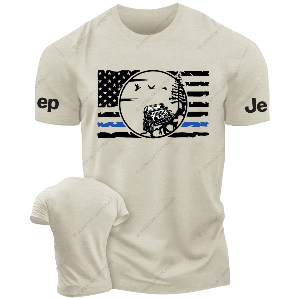 American Flag Dove Of Peace Trees JP T-Shirt