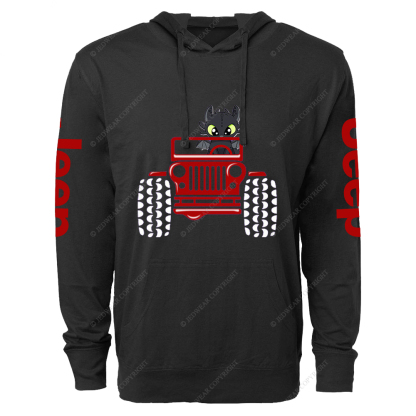 Halloween A Little Bat Is Driving A Car Jp Lightweight Hoodie