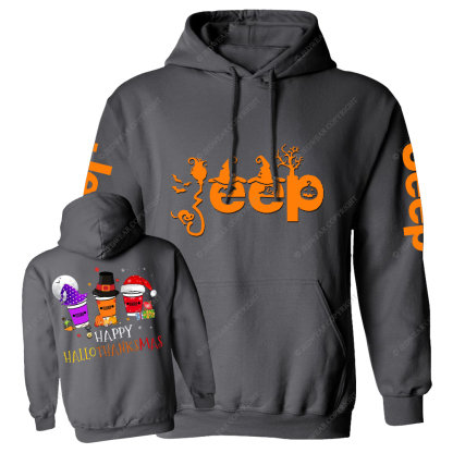 Funny Halloween Merry Christmas Happy Hallothanksmas Jp Casual Hoodie