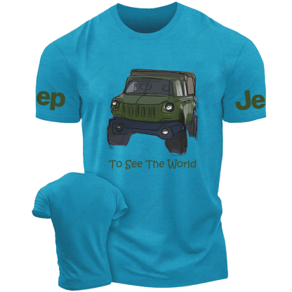 To See The World Colorful Hand-Painted Jp T-Shirt