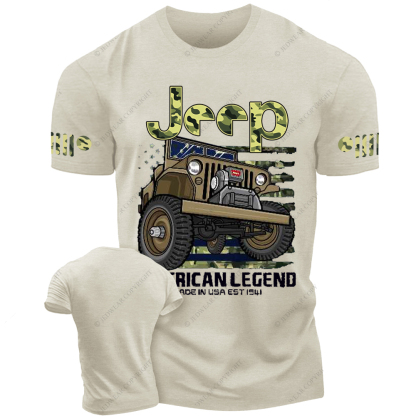 willys Four Wheel Drive CJ7 Wrangler Rubicon Army  Jp T-Shirt