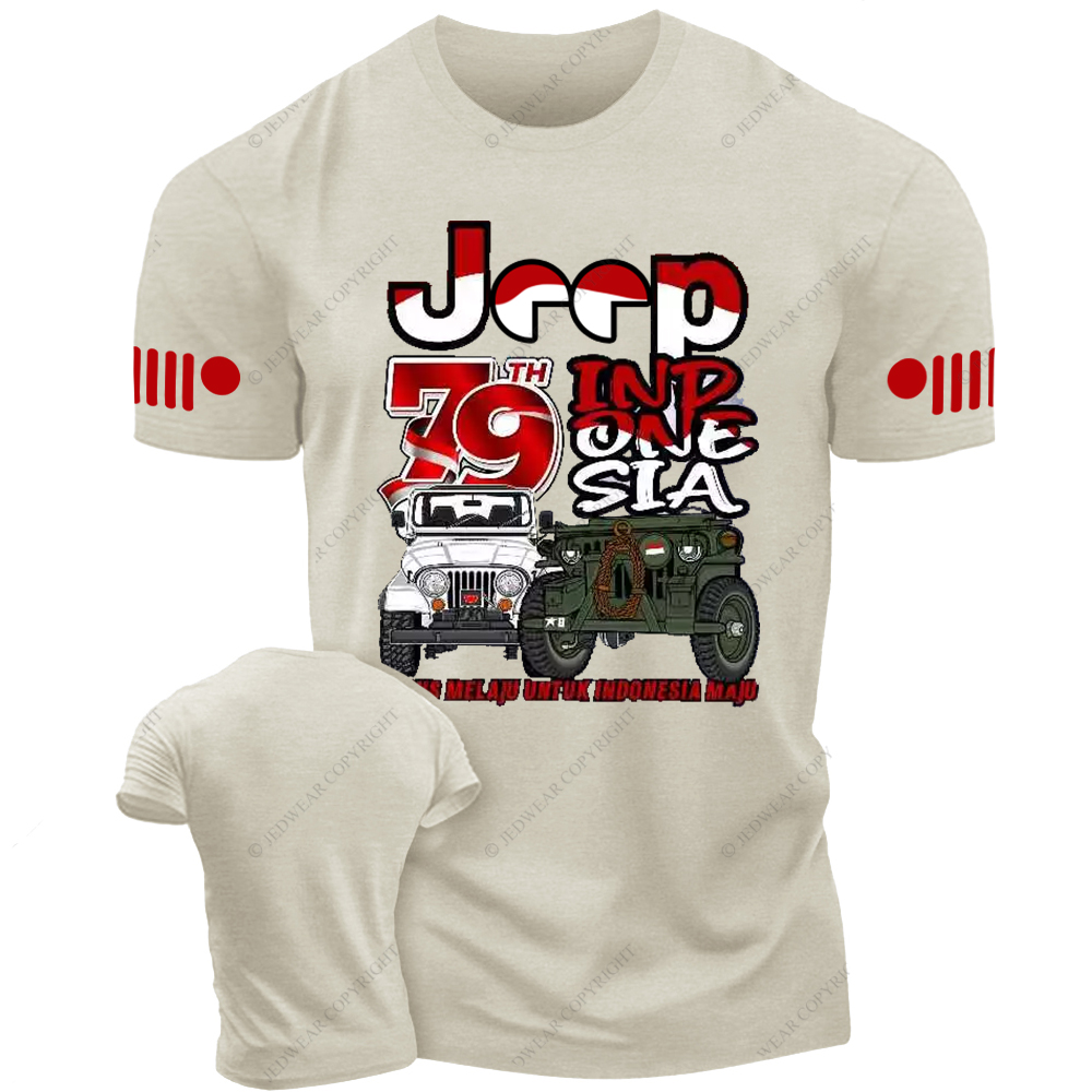 Kemerdekaan Indonesia Merdeka 79 Rubicon Willys Wrangler JK CJ7 Jp T-Shirt