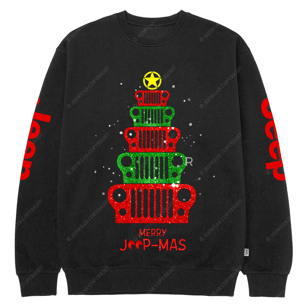 Merry Christmas Tree Jp Crew Neck Sweatshirt
