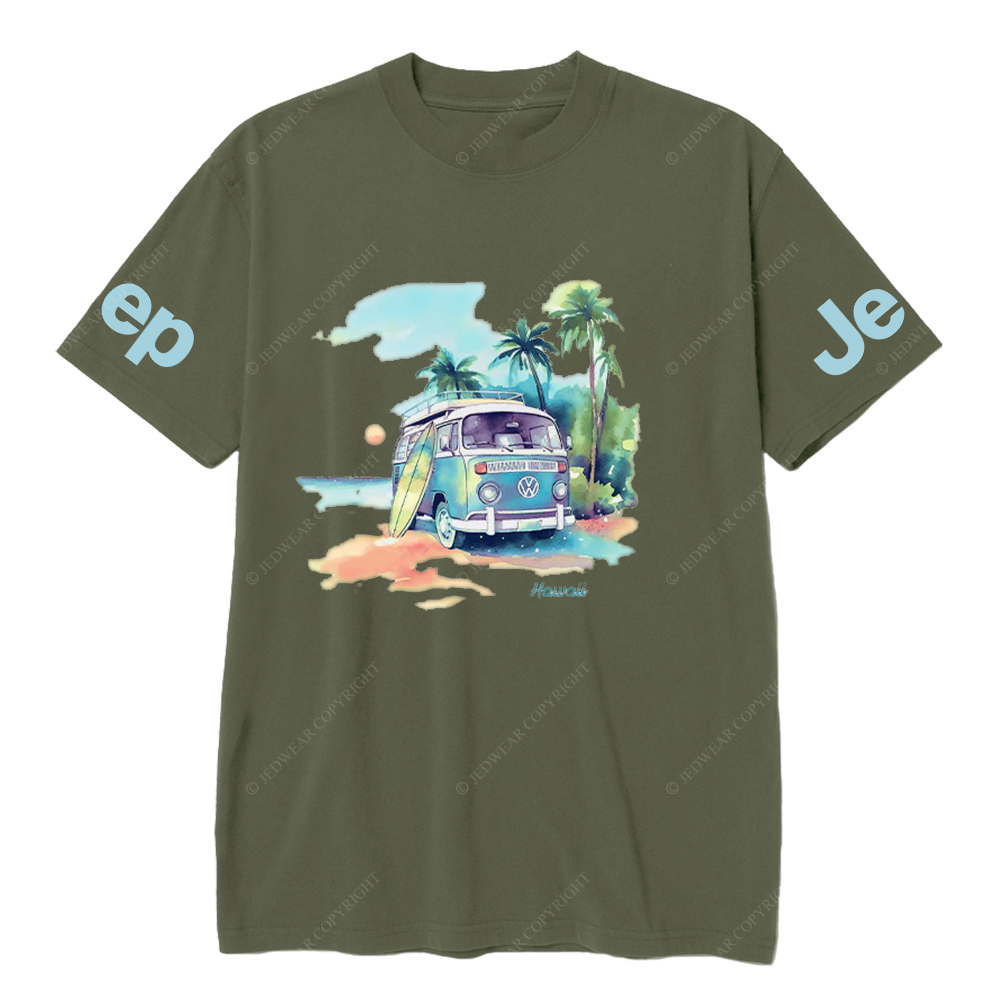 Hawaii   Four Wheeler Tree Seaside Skateboard JP T-Shirt
