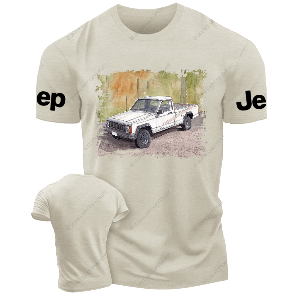 Comanche Pickup Truck Watercolor Painting Art Print Jp T-Shirt