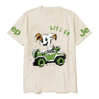 Let's Go  The Puppy Is Driving Happily JP T-Shirt