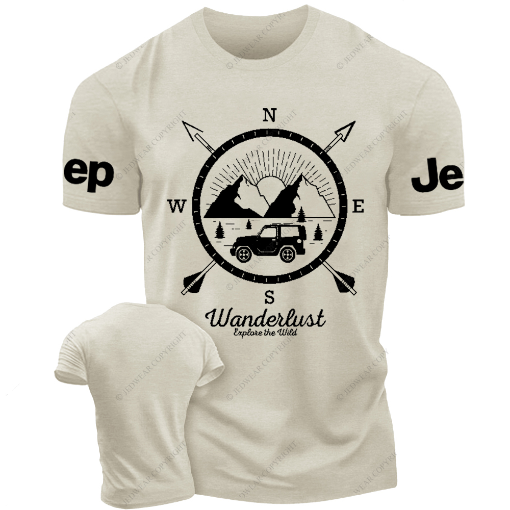 Wanderlust Explore Wild Silhouette Compass Jp T-Shirt