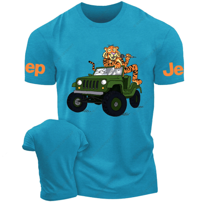 Cartoon Tiger Singing In The Car Jp T-Shirt