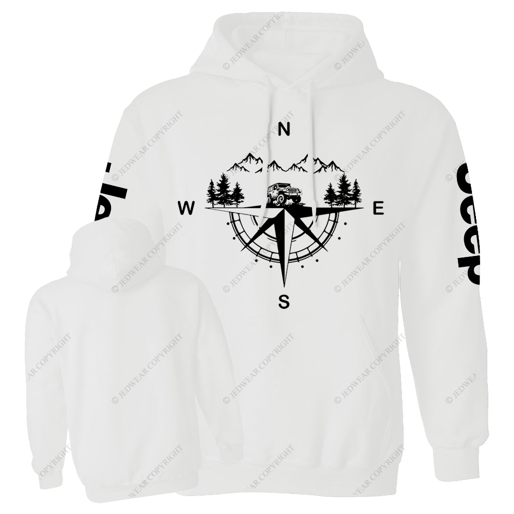 Compass Mountains And Trees Jp Casual Hoodie