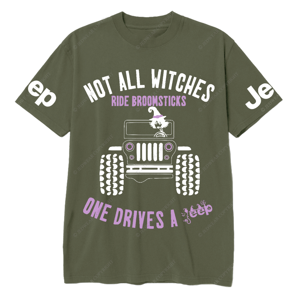 Halloween Not All Witches Ride Broomsticks One Drive A Car Jp T-Shirt