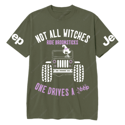 Halloween Not All Witches Ride Broomsticks One Drive A Car Jp T-Shirt