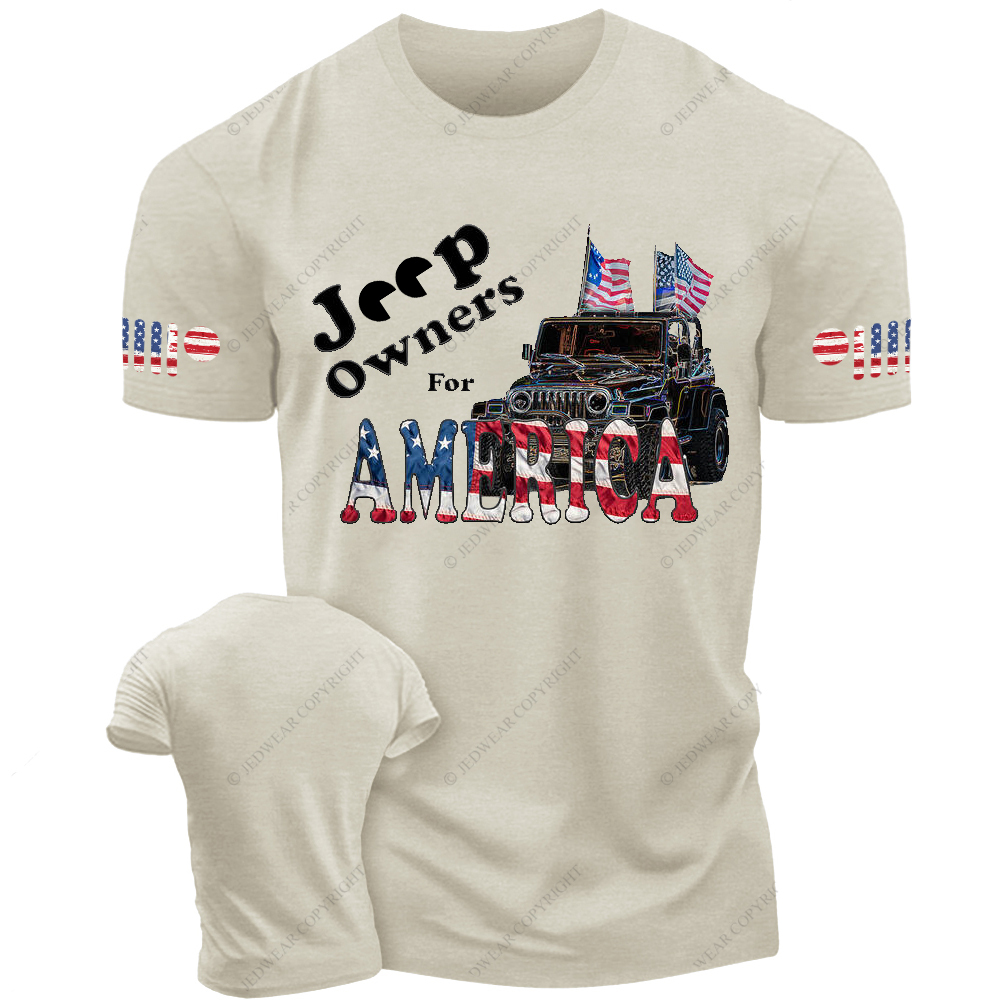 Jp Owners America Flag Art Print Jp T-Shirt