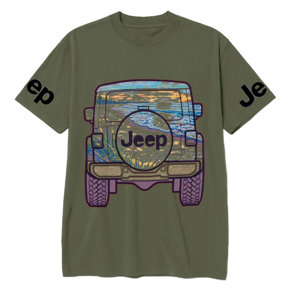 Jp Beach Sunset Casual Printed T-Shirt