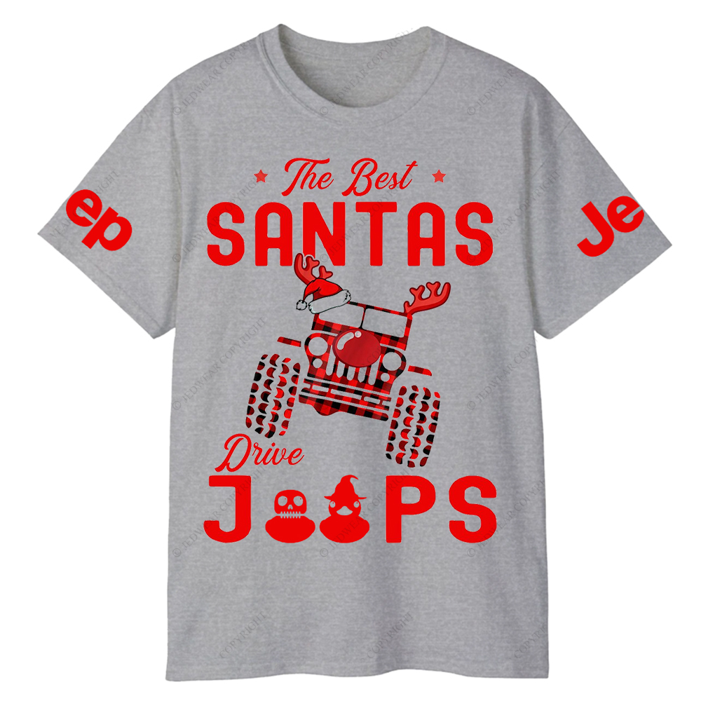 The Best Santas Drive Car Merry Christmas Jp T-Shirt