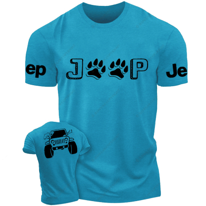 Dog And His Owner Waving From Car Jp T-Shirt