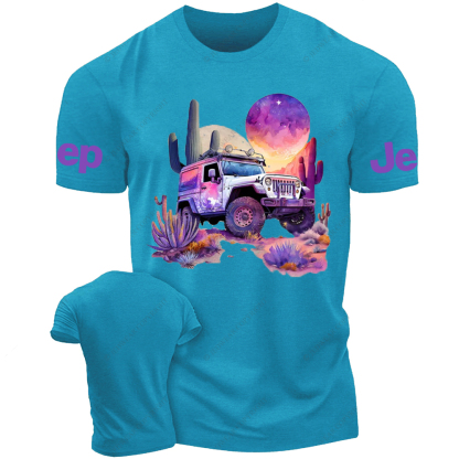 Purple Car Desert Sunset Jp T-Shirt
