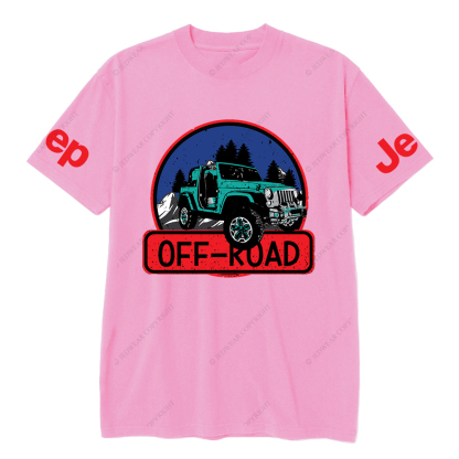 Off-Road Vehicle Driving On Mountain Road Surrounded By Trees JP T-Shirt