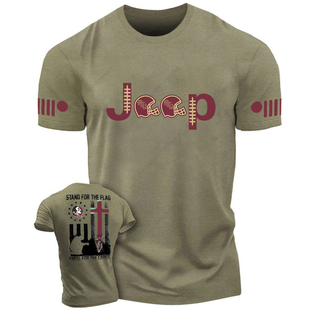 FSU Seminoles Stand For The Flag Kneel For The Cross Nation Jp T-Shirt