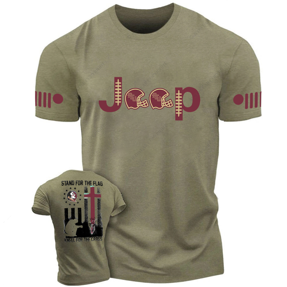 FSU Seminoles Stand For The Flag Kneel For The Cross Nation Jp T-Shirt