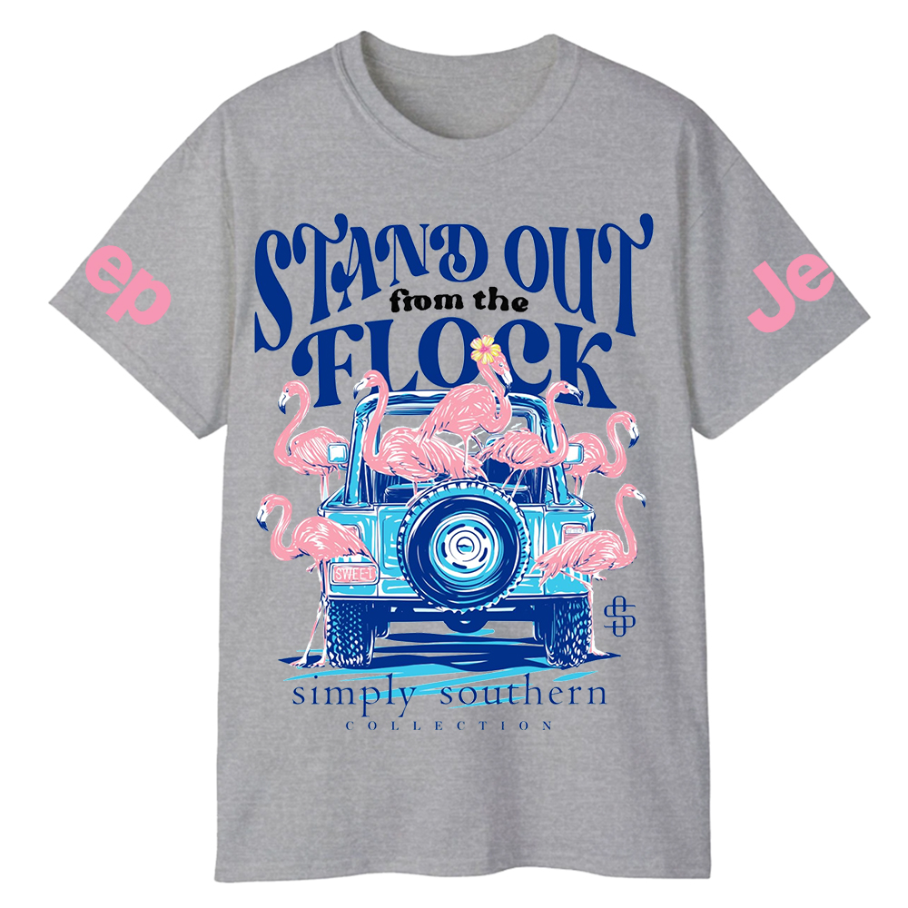 Simply Southern Stand Out from The Flock Flamingos Jp T-Shirt
