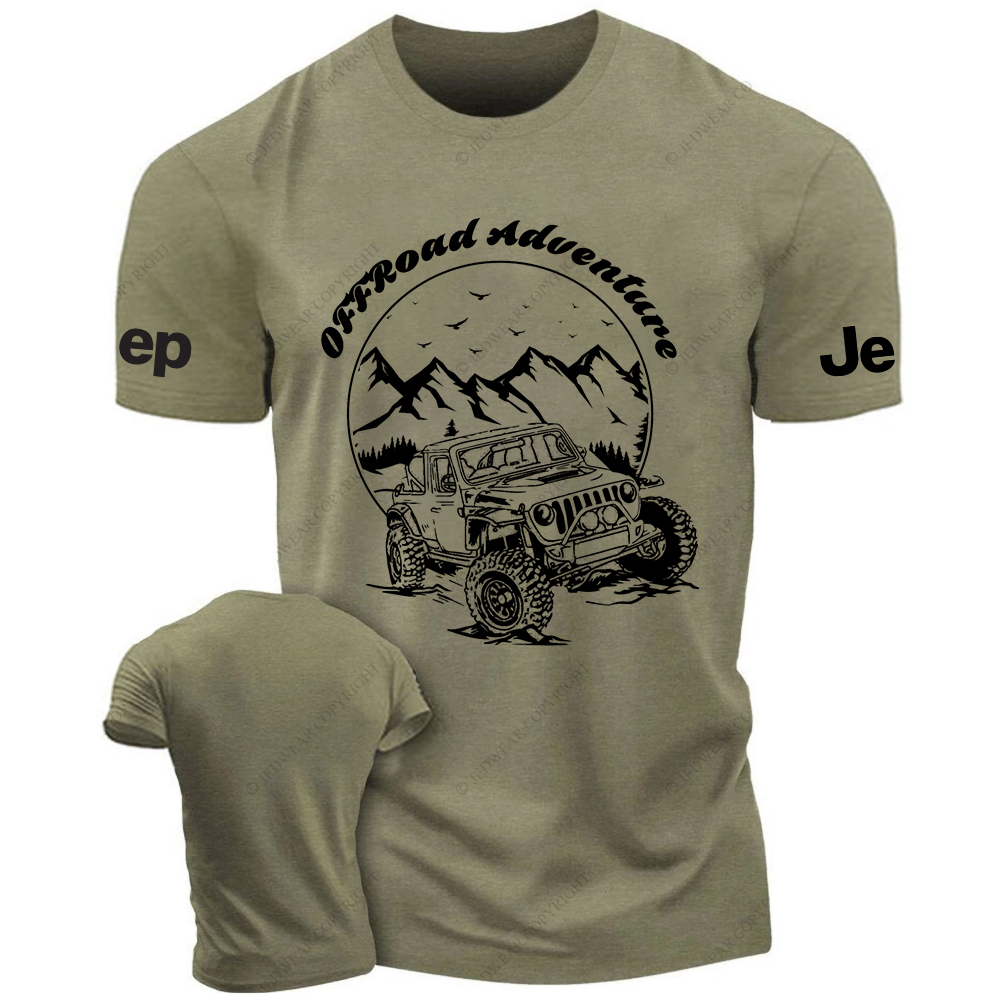 Off-Road Adventure Vehicle On Mountain Road JP T-Shirt