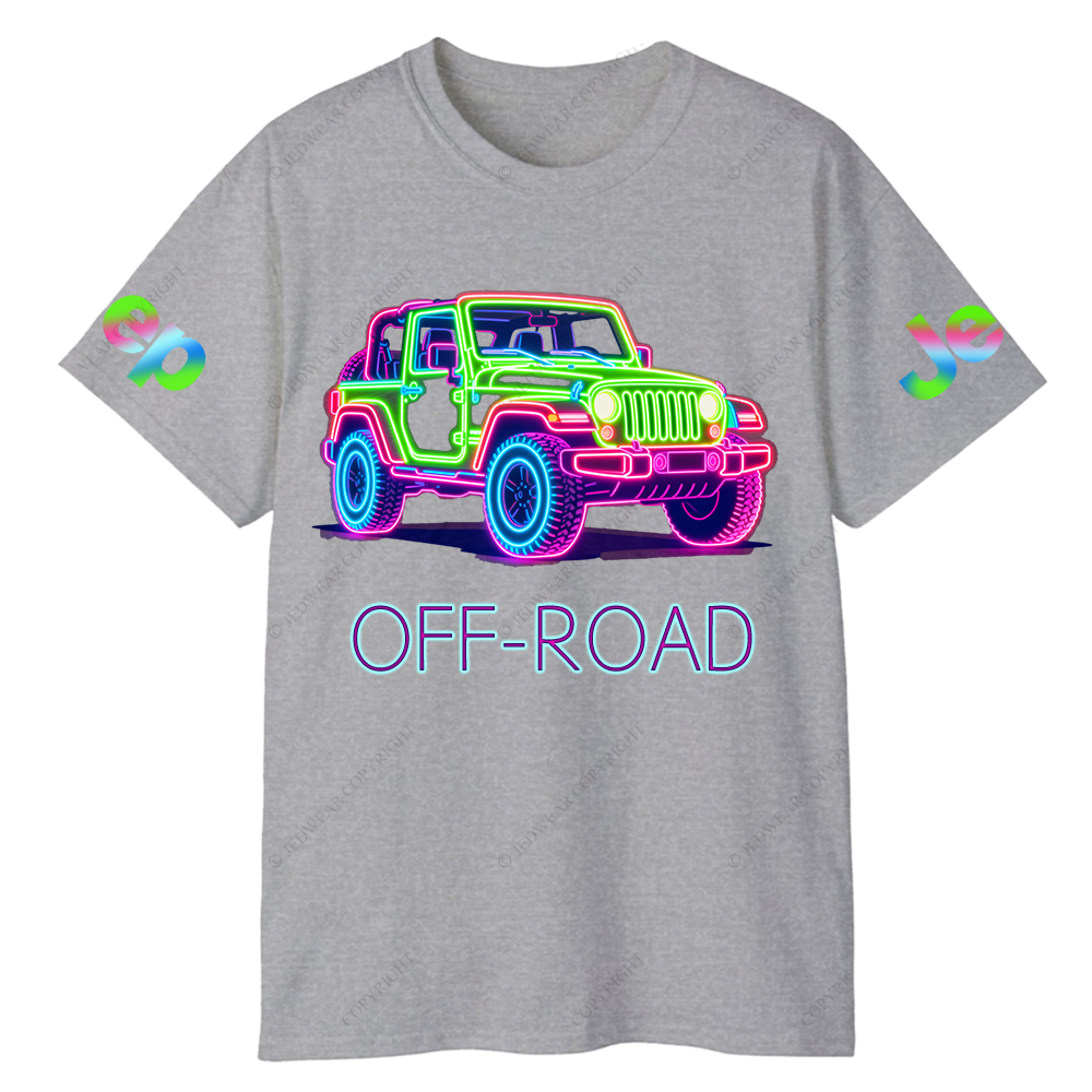 Colorful Neon Lines Car Jp T-Shirt