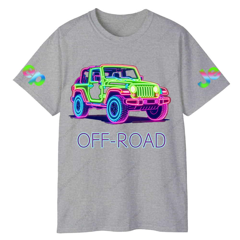 Colorful Neon Lines Car Jp T-Shirt