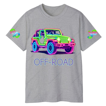 Colorful Neon Lines Car Jp T-Shirt