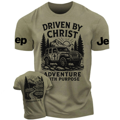 Religion Christ Adventure With Purpose And A Mountain Road With Signs Jp T-Shirt