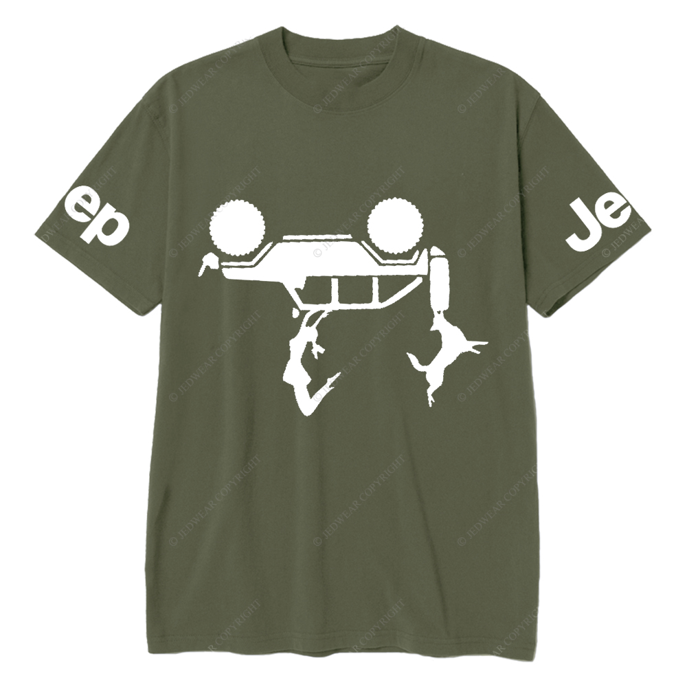 Girl And Dog Falling From 4 Door Jp T-Shirt