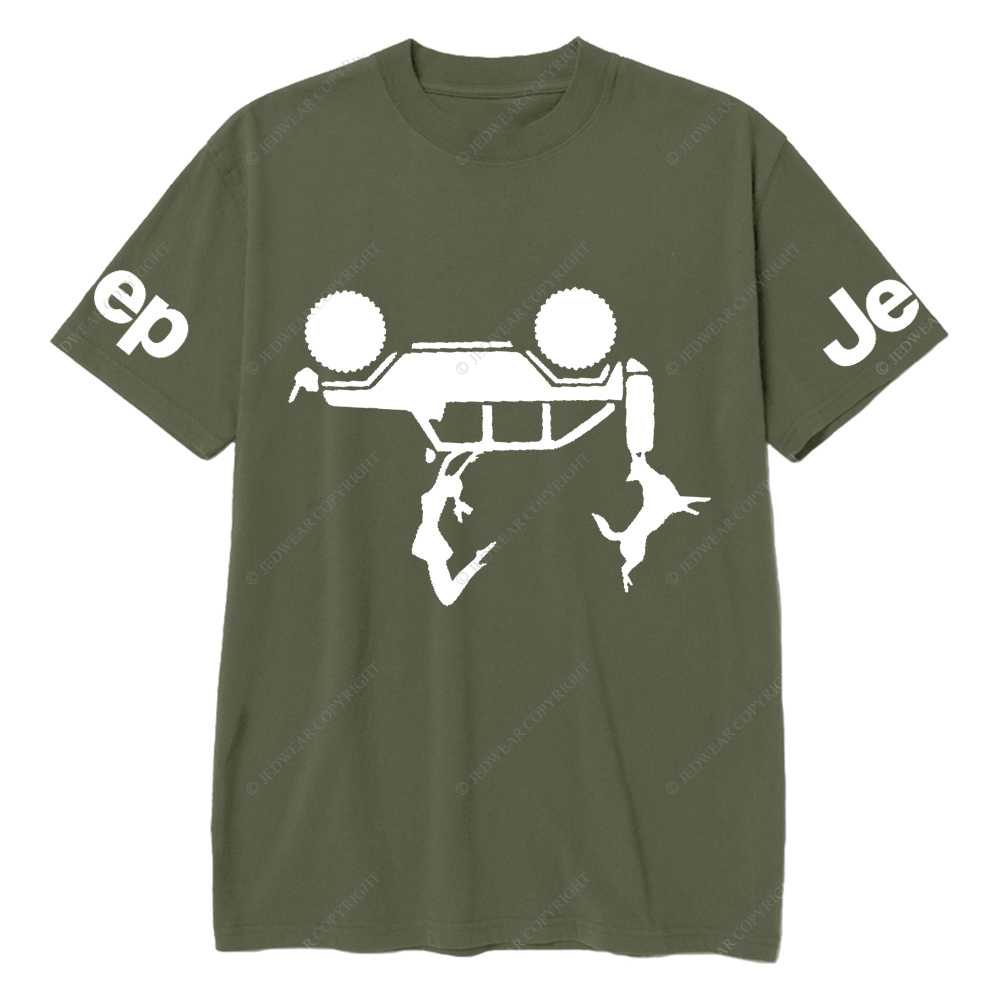 Girl And Dog Falling From 4 Door Jp T-Shirt