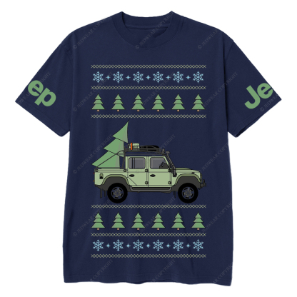 Offroad Pickup Merry Christmas Tree Jp T-Shirt
