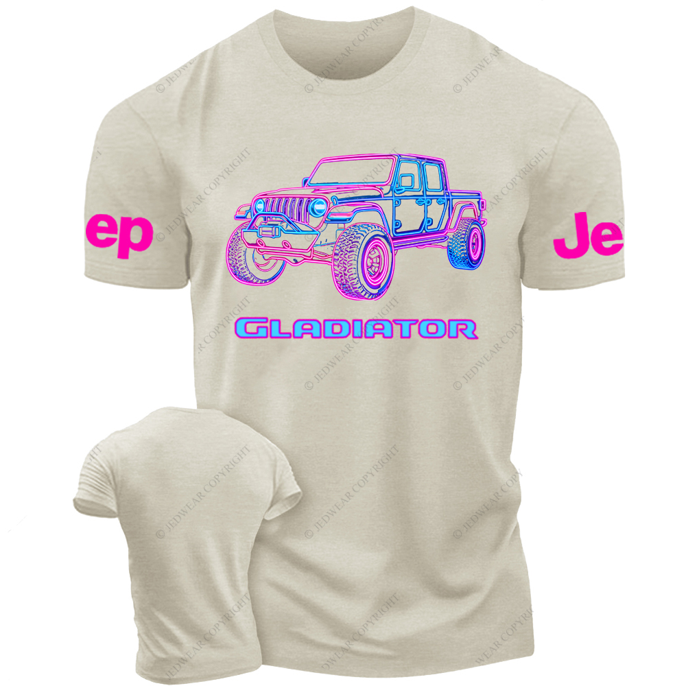 Colorful Neon Lines Off-Road Gladiator Jp T-Shirt