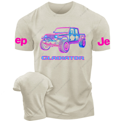 Colorful Neon Lines Off-Road Gladiator Jp T-Shirt