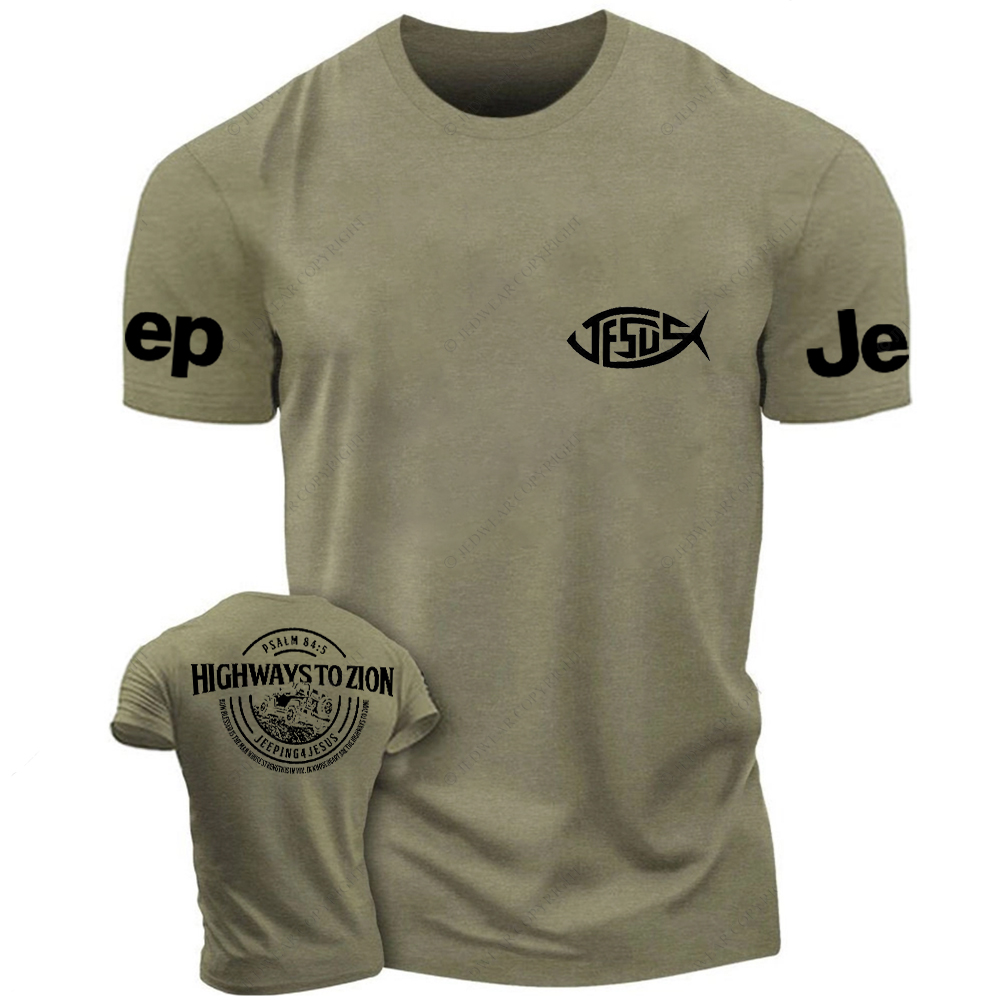 Religion Jesus Highways To Zion Psalm 84:5 Jp T-Shirt