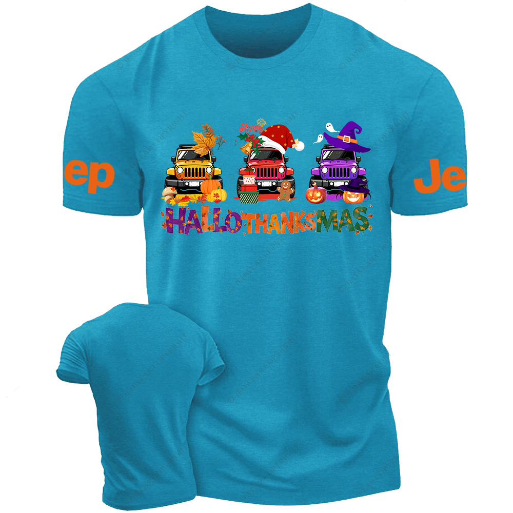 Happy Hallothanksmas Halloween Christmas Thanksgiving Jp T-Shirt