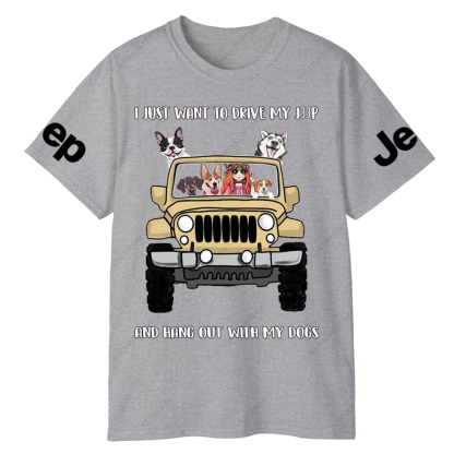 I Just Want To Drive My Car And Hang Out With My Dogs Jp T-Shirt