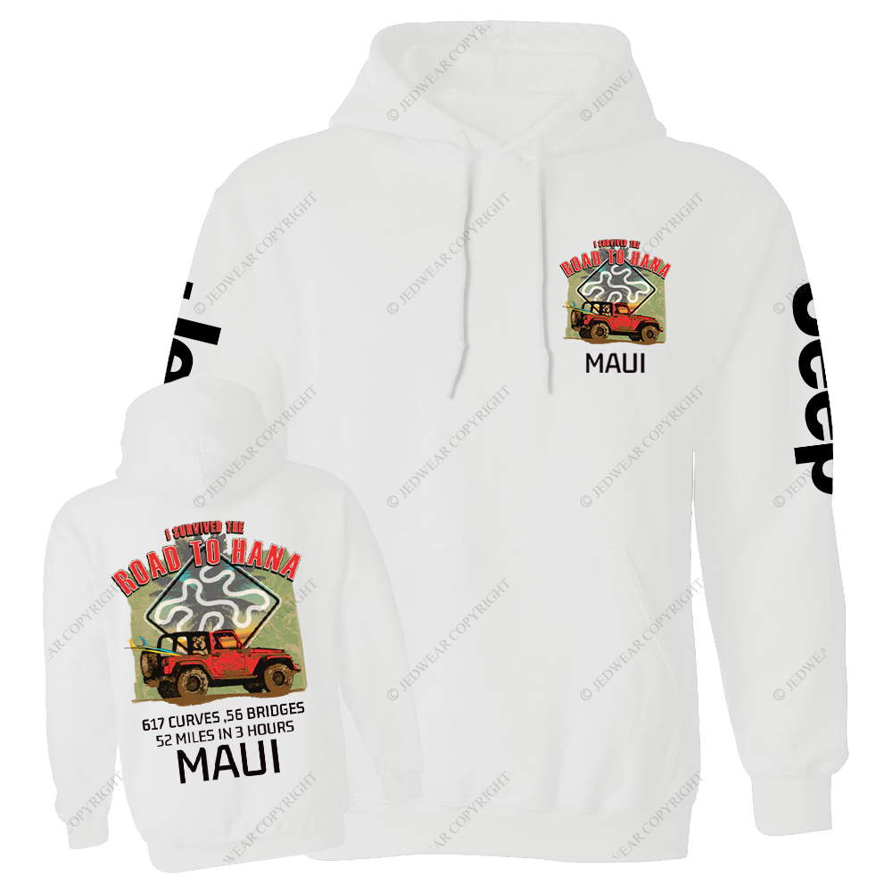 I Survived The Road To Hana Curves Jp Casual Hoodie
